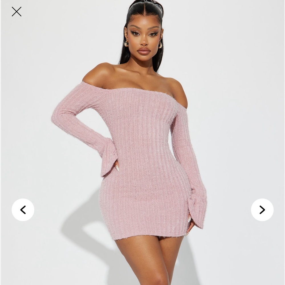 Off-Shoulder Knit Dress